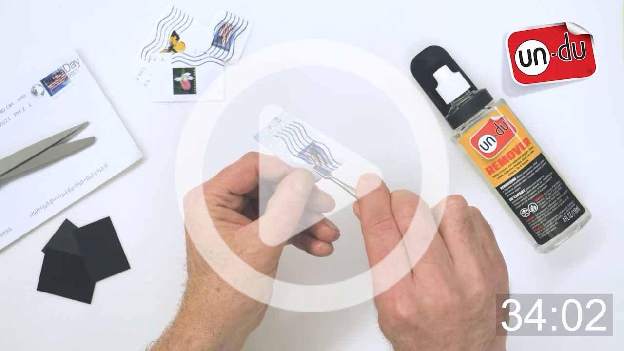 How to lift and remove self-adhesive postage stamps in under 1 minute