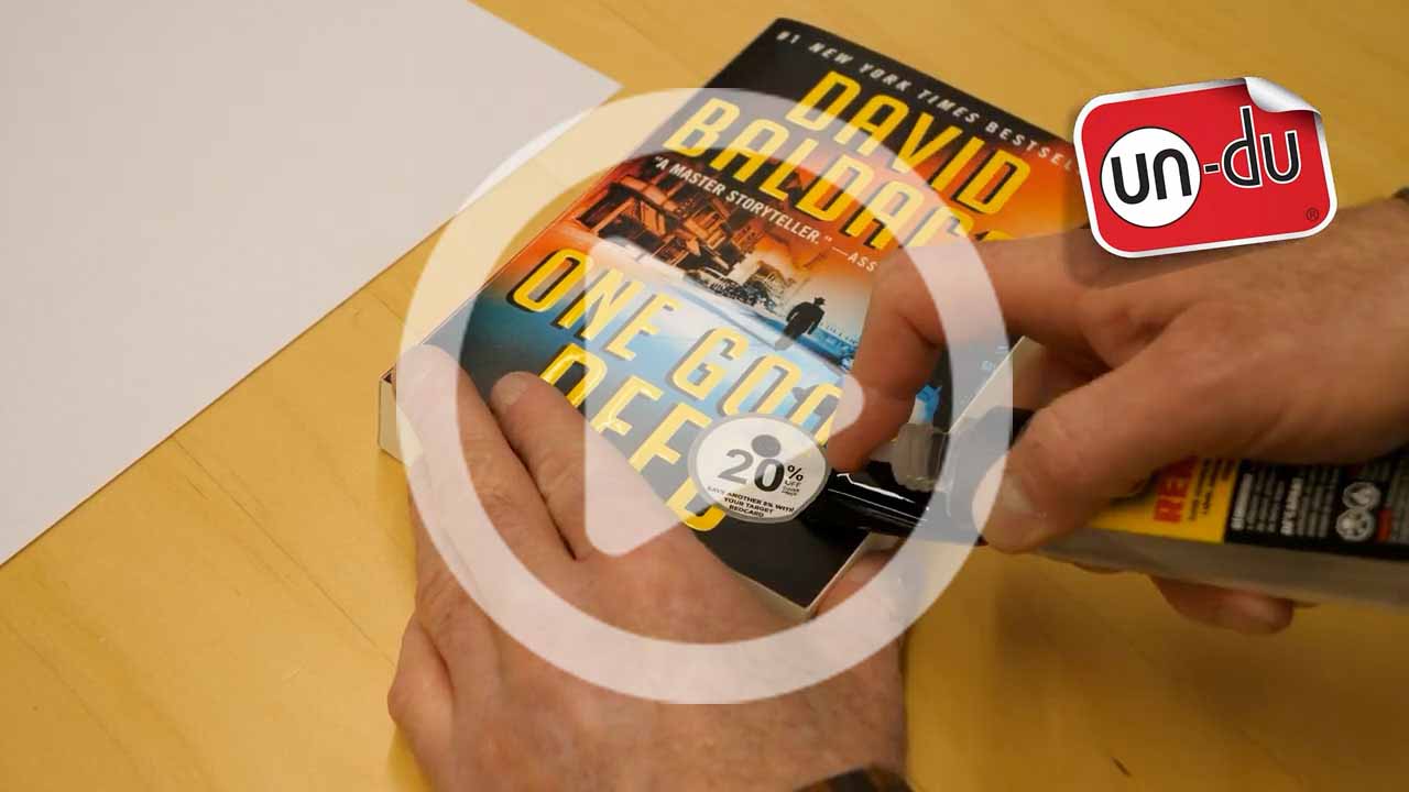 How to remove a sales sticker from a paperback book