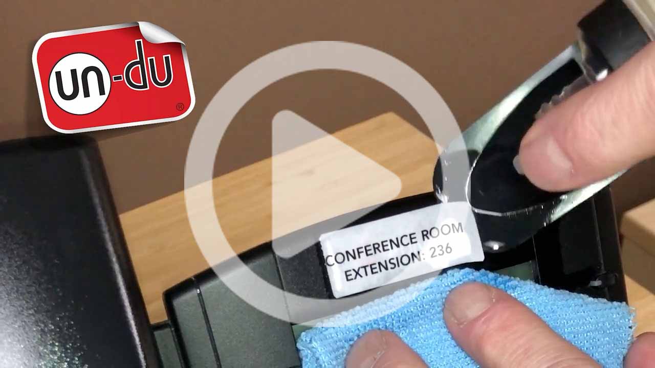 How to remove stickers, tapes and labels from office equipment