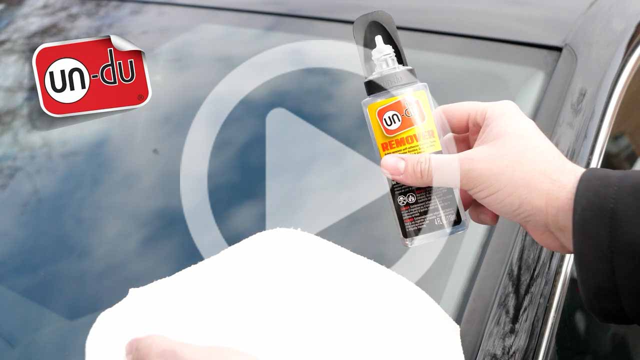 How to remove tar from a car windshield using un-du remover